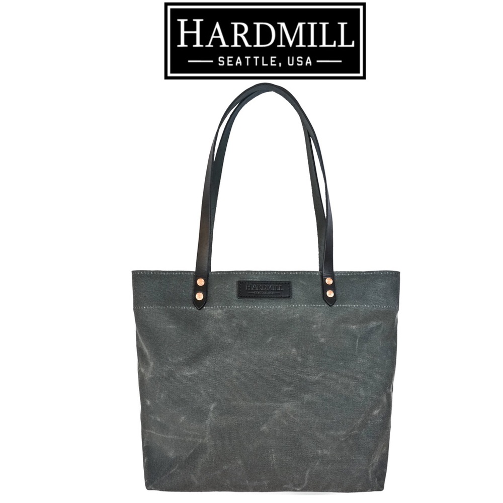 Hardmill Waxed Canvas Market Tote: Charcoal
